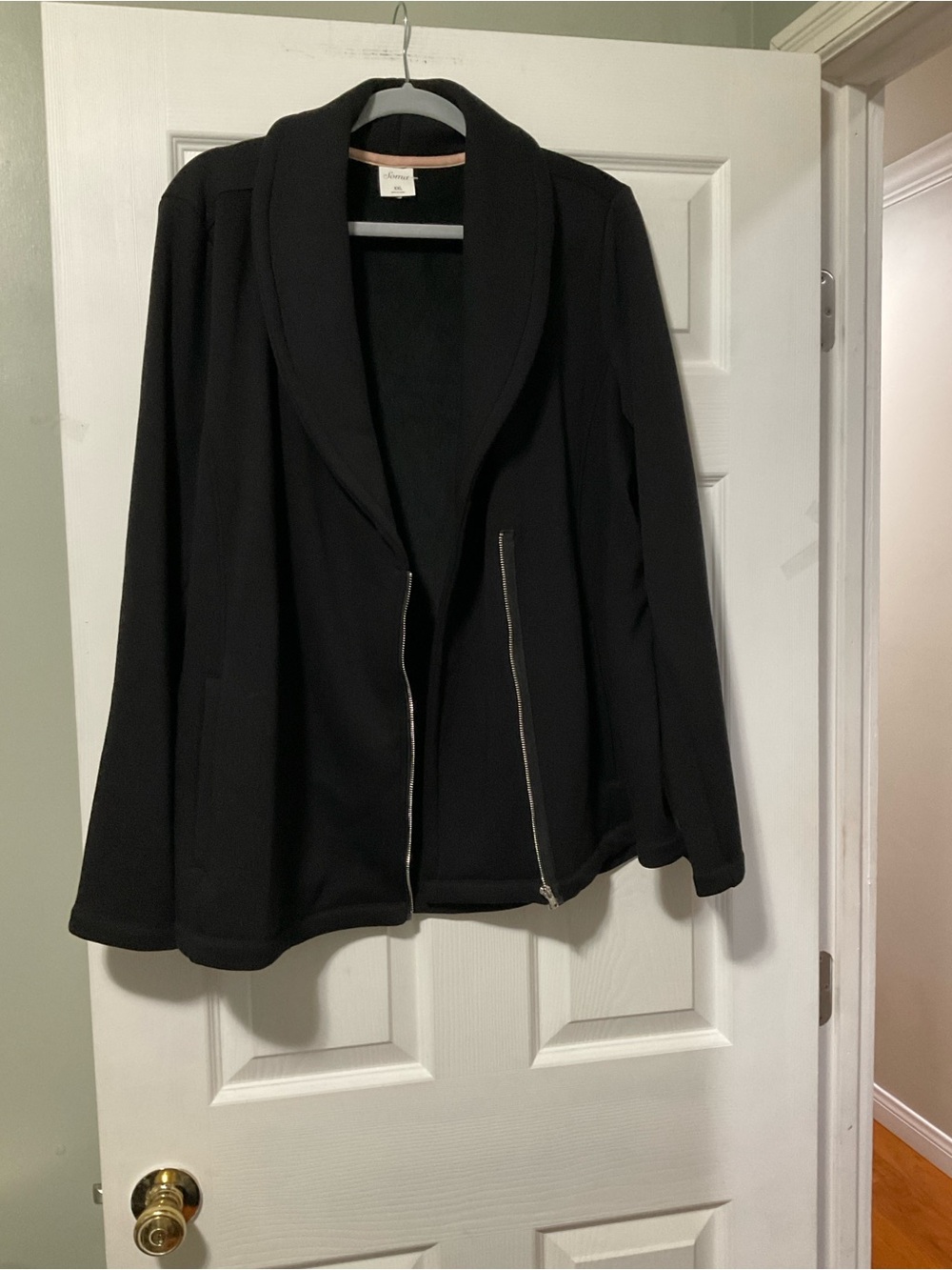 Soma Black Shawl Collar Zip Blazer Jacket